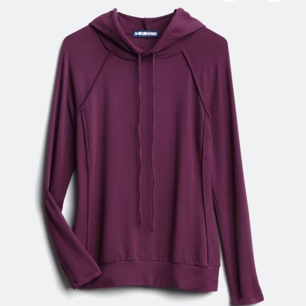 Laila Jayde - Quinns hooded knit top / light sweatshirt. Size XL. Purple
